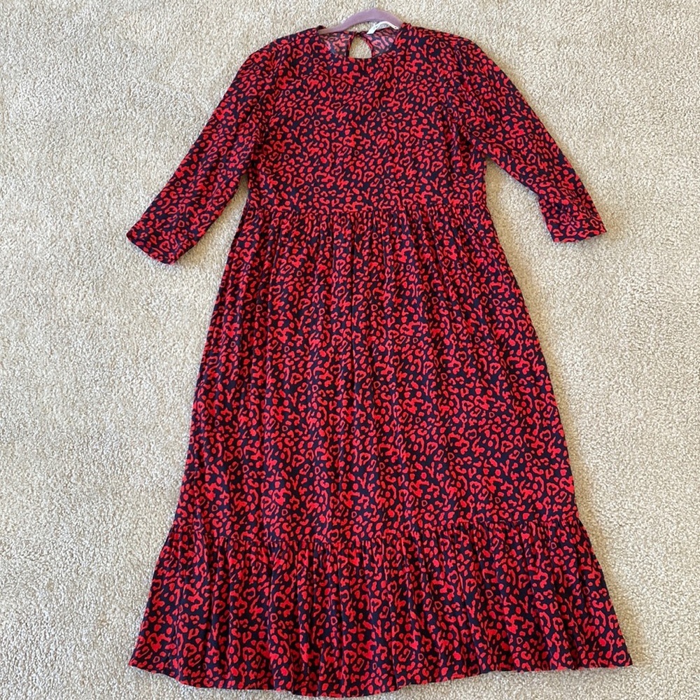 Zara tiered midi dress